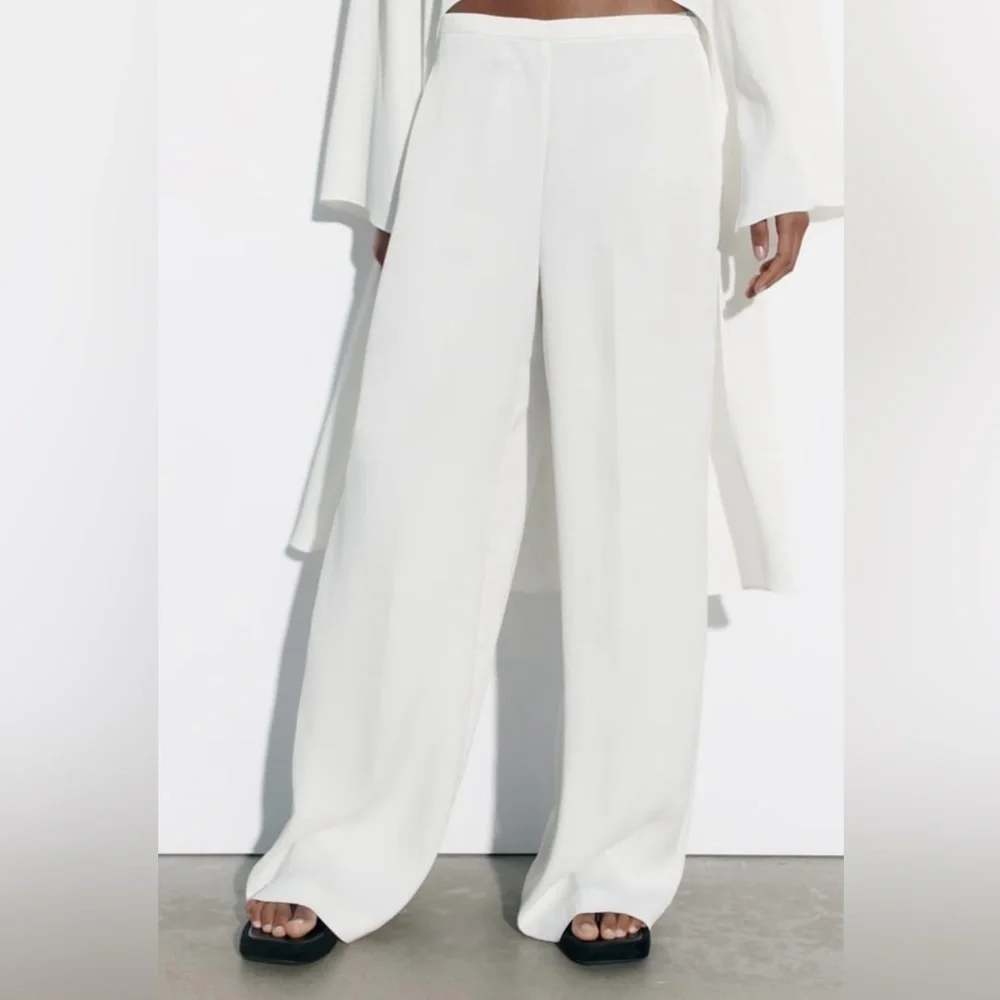 ZARA PALAZZO PANTS M - Picture 2 of 6